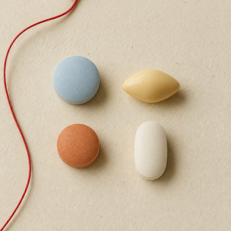Four ED tablets — Sildenafil, Tadalafil, Vardenafil, Avanafil