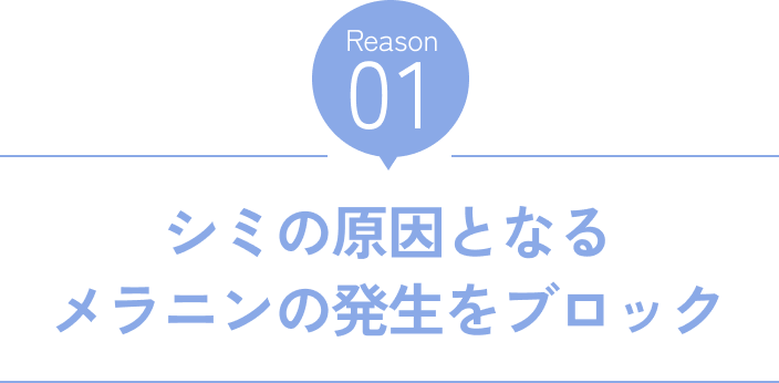 シミの原因となるメラニンの発生をブロック