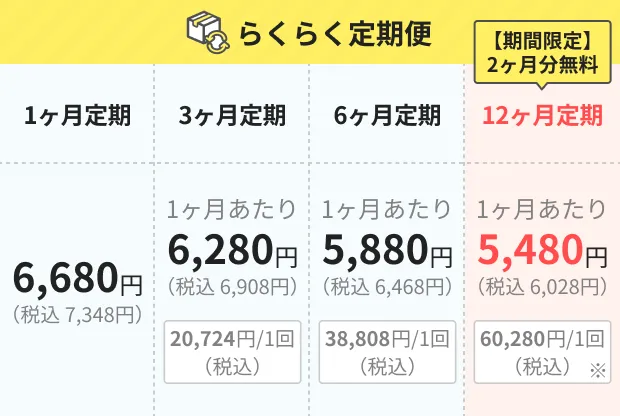内服薬:デエビゴの料金表