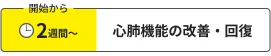 開始から2週間〜 心肺機能の改善・回復