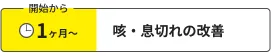 開始から1ヶ月〜 咳・息切れの改善
