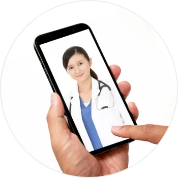 オンラインで診療してる様子